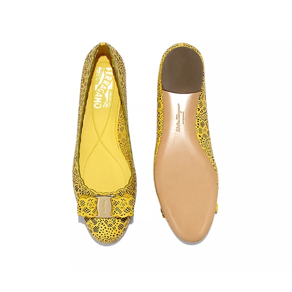 yellow flat shoes